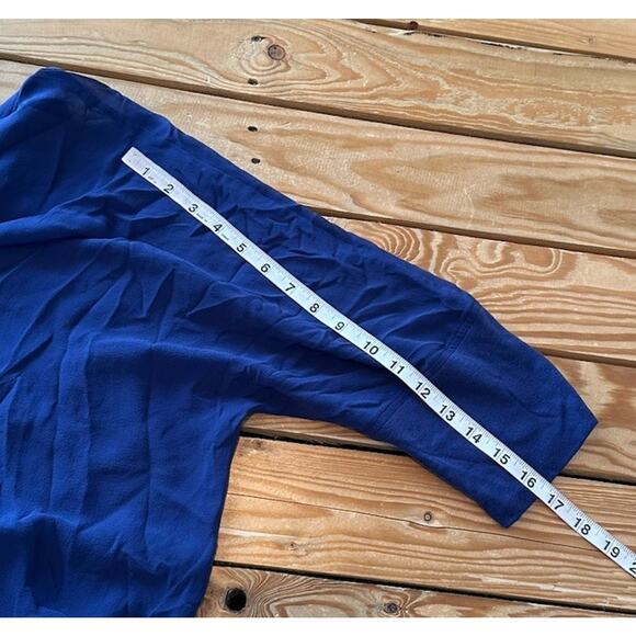 NWT Eileen Fisher 100% Silk Sheer Box Top Size XL Women’s Blue Round Neck - Picture 9 of 9